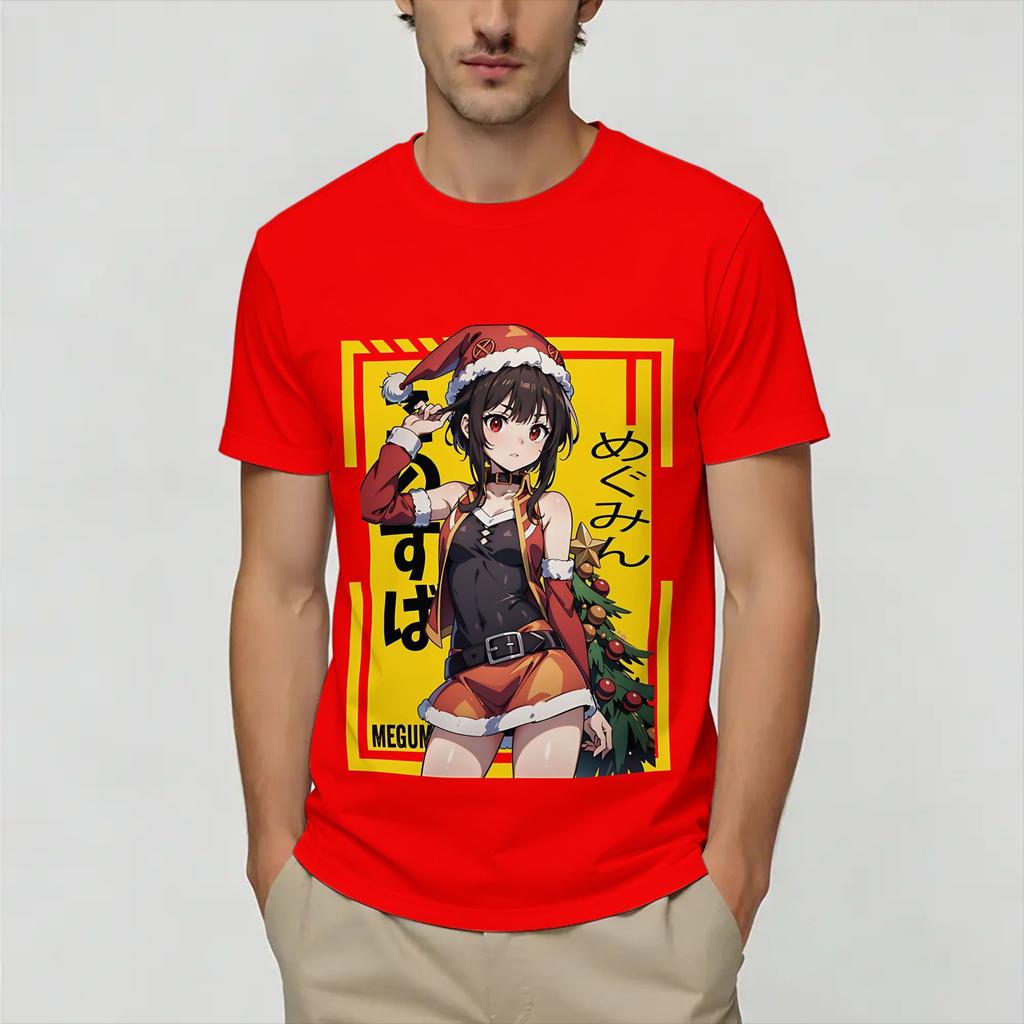 Harajuku T Shirt Summer Megumin KonoSuba Fashion T Shirts Cotton Tshirt for Unisex Y2K Retro Plus Size Short Sleeve Tees