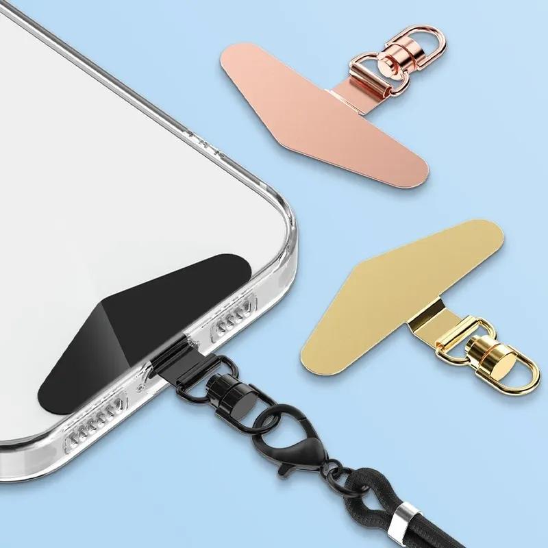Scheda di Ancoraggio in Metallo Acciaio per Telefono con Rotazione a 360° Patch Cordino per Cellulare Guarnizione Connettore di Sicurezza Universale per Cordino Cellulare