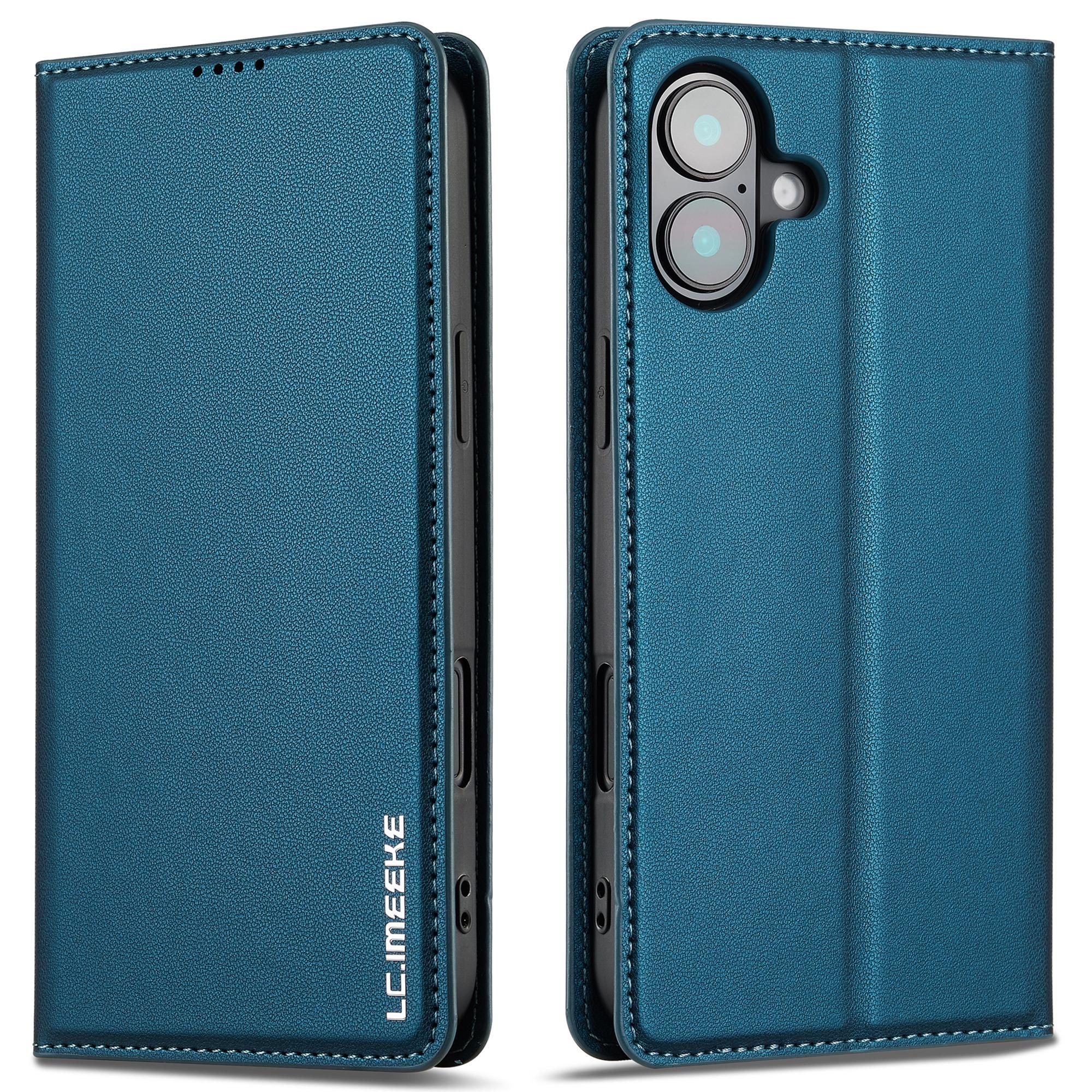 

LC.IMEEKE L1 Series for iPhone 16 Case PU Leather Wallet Stand Protective Phone Cover