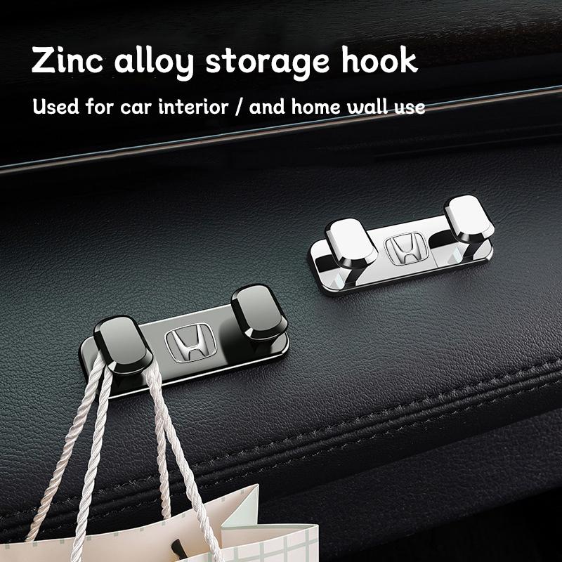 Zinc Alloy Car Hooks Indoor Storage Bracket Tools Accessories For Honda Civic Fit Jazz Accord Pilot CRV Odyssey Passport City