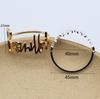 6pcs/bag Hotel Banquet Creative Letter Style Napkin Ring Wedding Restaurant Metal Table Decoration Accessories