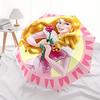 Princess Aurora, Rose Automatic Opening and Closing Umbrella - 8 Ribs Portable Folding Umbrella with Plastic Handle, Suitable for Leisure an