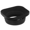 Haoge LH-E3T Square Metal Lens Hood with 49mm Adapter Ring for Fujifilm FinePix X100, X100S, X100T, X70, X100F, and X100V Cameras, Black
