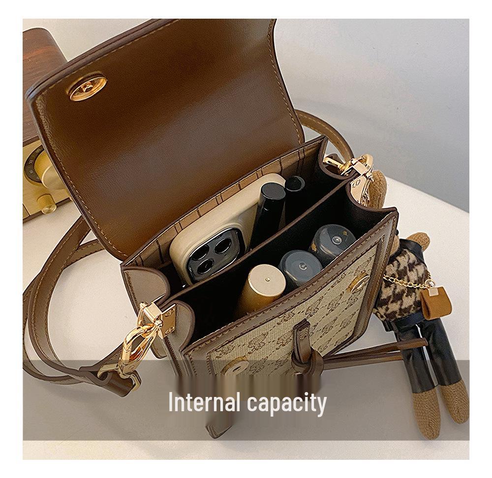 Damen Umhängetasche und Schultertasche aus bestickter Leinwand