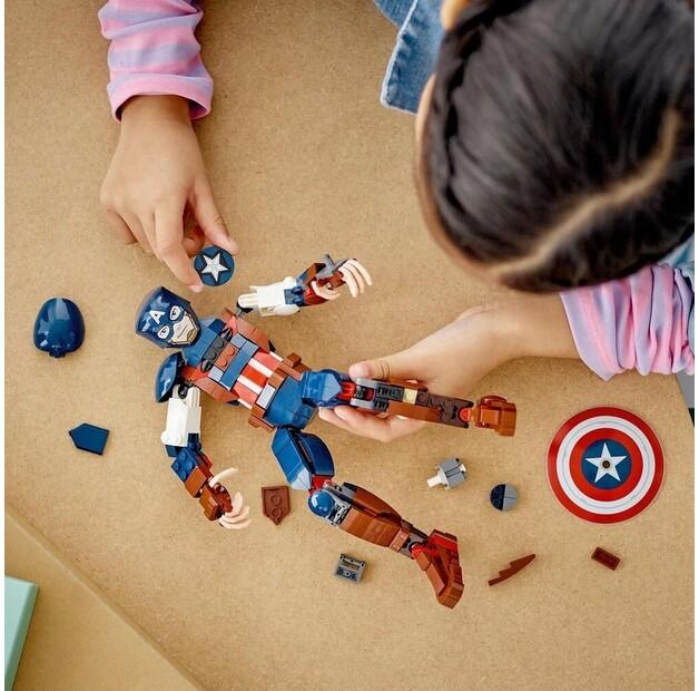 Конструктор LEGO Marvel 76258 Фигурка Капитана Америки для построения