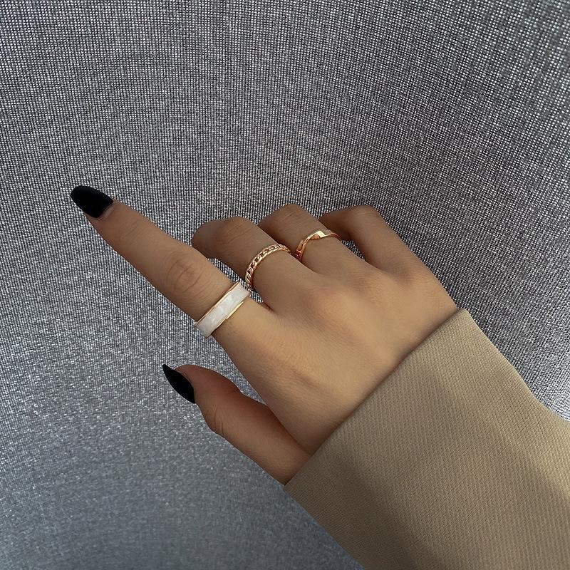 Korean Trendy Adjustable Open Ring for Women: Fashionable Internet Celebrity Style Index Finger Ring Set