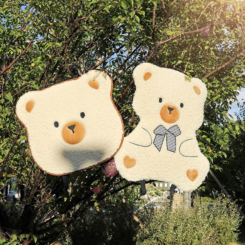 2025 Winter Goddess Style Plush Car Seat Cushion - Thick, Warm Cartoon Cover