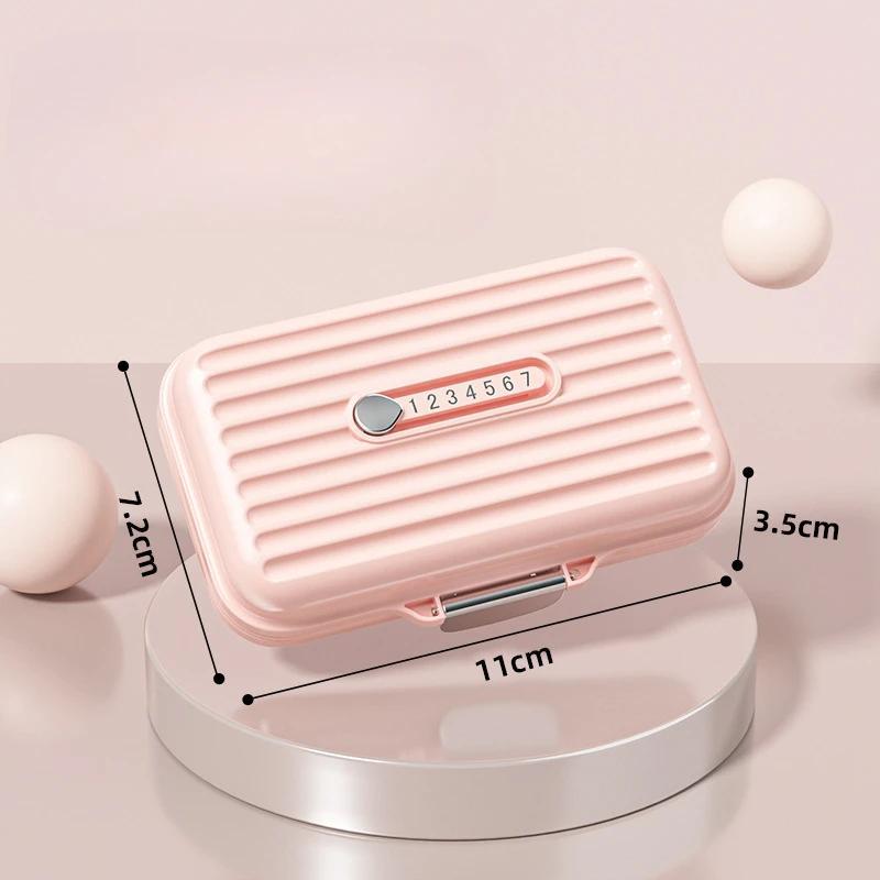 1 Stück 7 Fächer Mini Tragbare Pillendose Wöchentlicher Medikamenten-Vitamin-Aufbewahrungsorganizer Reise Tabletten Versiegelte Box Pillenetui Behälter