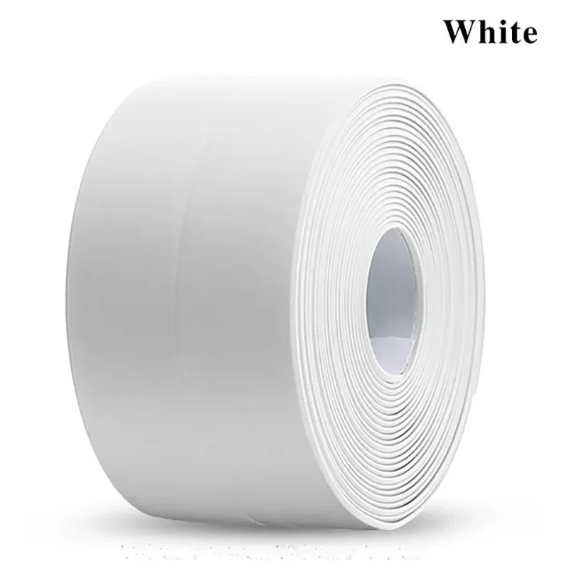 

Waterproof Sealing Tape Strips PVC Self Adhesive Wall Sticker for Bathroom Shower Bath Seal Caulk Strip Kitchen Sink Mold Proof 3.8CM(1.5inch)&3.2M(10.5 Feet) белый