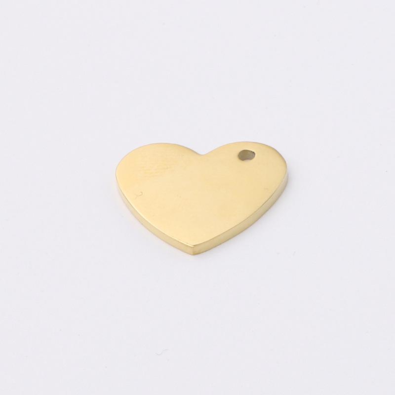 

Зеркальный кулон в форме сердца с возможностью гравировки - ювелирный аксессуар из нержавеющей стали (17*19мм/22.5*25мм) 17x19mm