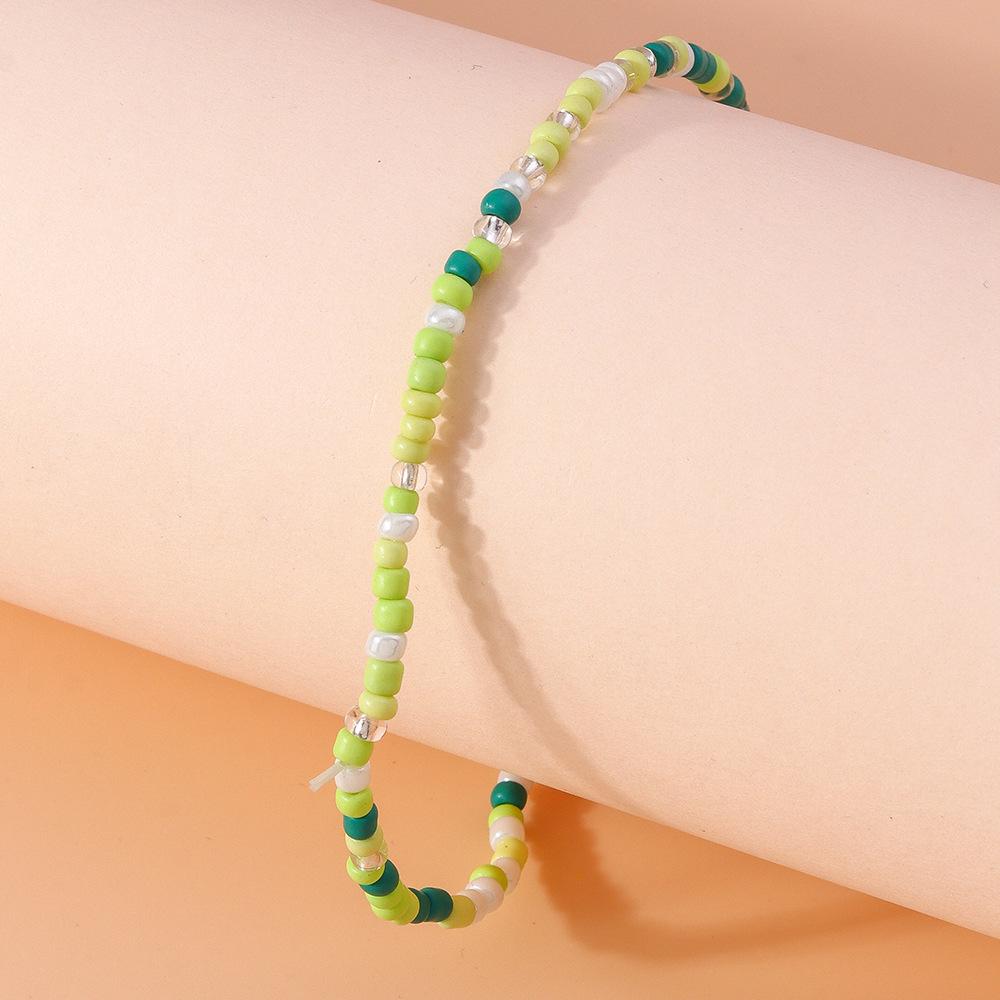 Summer Bohemian Rice Bead Anklet - Fresh European & American Beach Style