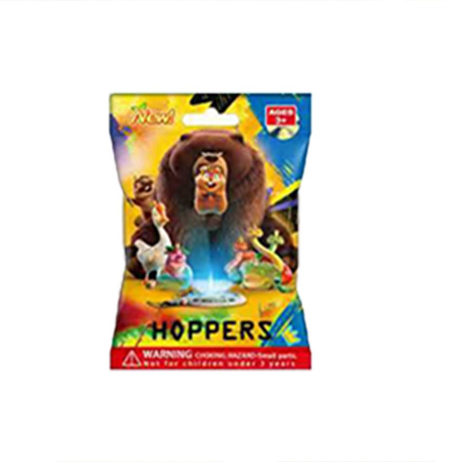Model Pixar Hoppers Beaver Transformation Project Keychain Display Box Character Toy with Random Card for Children