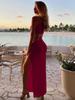 2026 One-Shoulder Strap Women's Sexy Lace-Up Cut-Out Split Long Dress