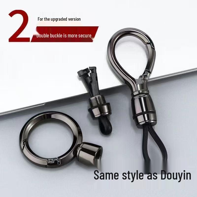 Porte-clés Métal Minimaliste de Luxe pour Homme avec Boucle d'Accrochage à la Taille - Collection Porte-clés de Voiture Anti-Perte