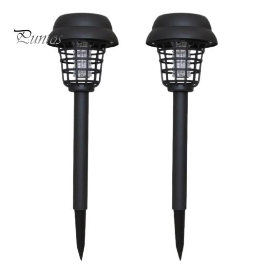 Electric Mosquito Zapper for Garden Solar Zapper, Outdoor Flying Insect Powered Gnat Trap Waterproof Moths, Flies, Gnats Dual Mode Light 2pcs