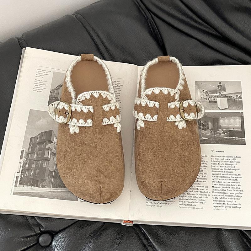 

Стиль колледжа Мори Универсальные полушлепанцы Баотоу на толстой высокой подошве Женские 2025 Лето Новинка Birkenstock Баотоу Тоу 35 хаки