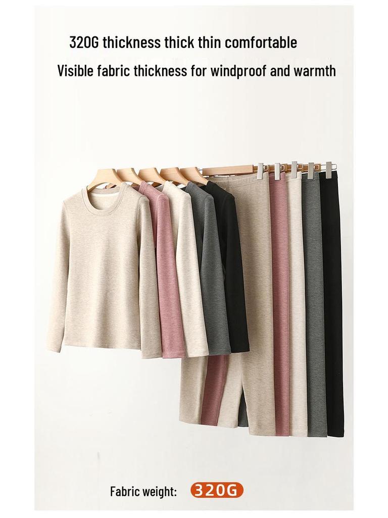 Cashmere Elderly Warm Set: Cozy Autumn/Winter Underwear Gift for Mom & Dad with Plus Velvet