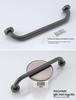 Gunmetal Grey Stainless Steel Anti-Slip Corner Grab Bar for Elderly