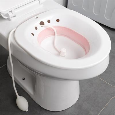 Basin Bidet Oval Non-slip Foldable Grooved Flexible Wash Plastic Hemorrhoid Relief Pregnant Bidet for Women
