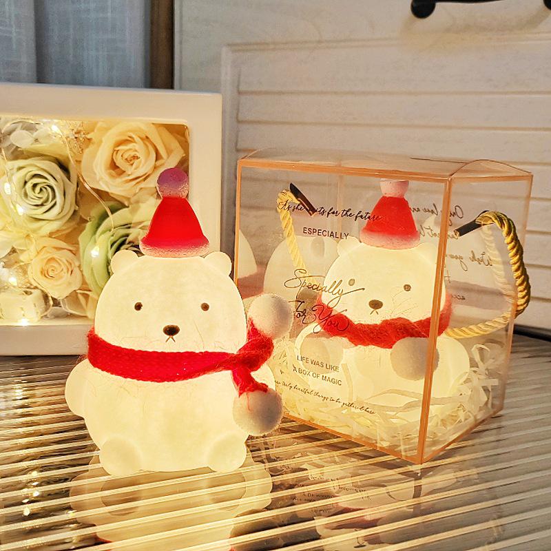 Lumină de noapte Om de zăpadă de Crăciun: Decor și Cadou Creativ Luminos de Desene Animate