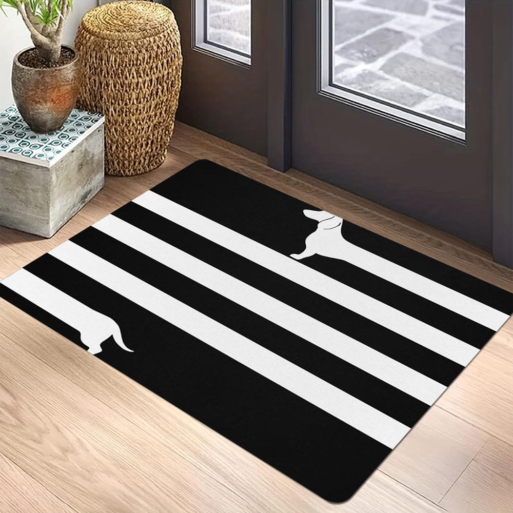 Christmas Dog Doormat Non-Slip Entrance Doormat Home Decor Carpet for Living Room Rugs Bathroom Floor Rug