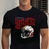 San Francisco Football Helm & Team Logo Print Moto Herren Baumwoll T-Shirt Lässiges Kleid Hohe Qualität Rundhals Kurzarm T-Shirt