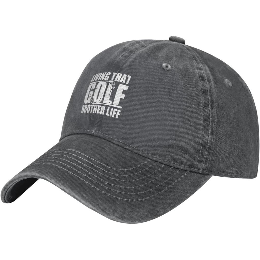 Golf Brother Life Washed Baseball Cap Cotton Distressed Dad Hat for Unisex Women Outdoor