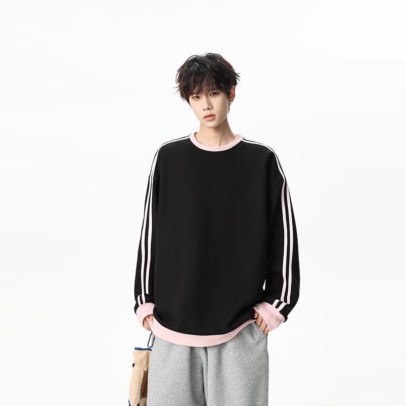 

TOM ADAM Striped Colorblock Crewneck Sweatshirt 3XL