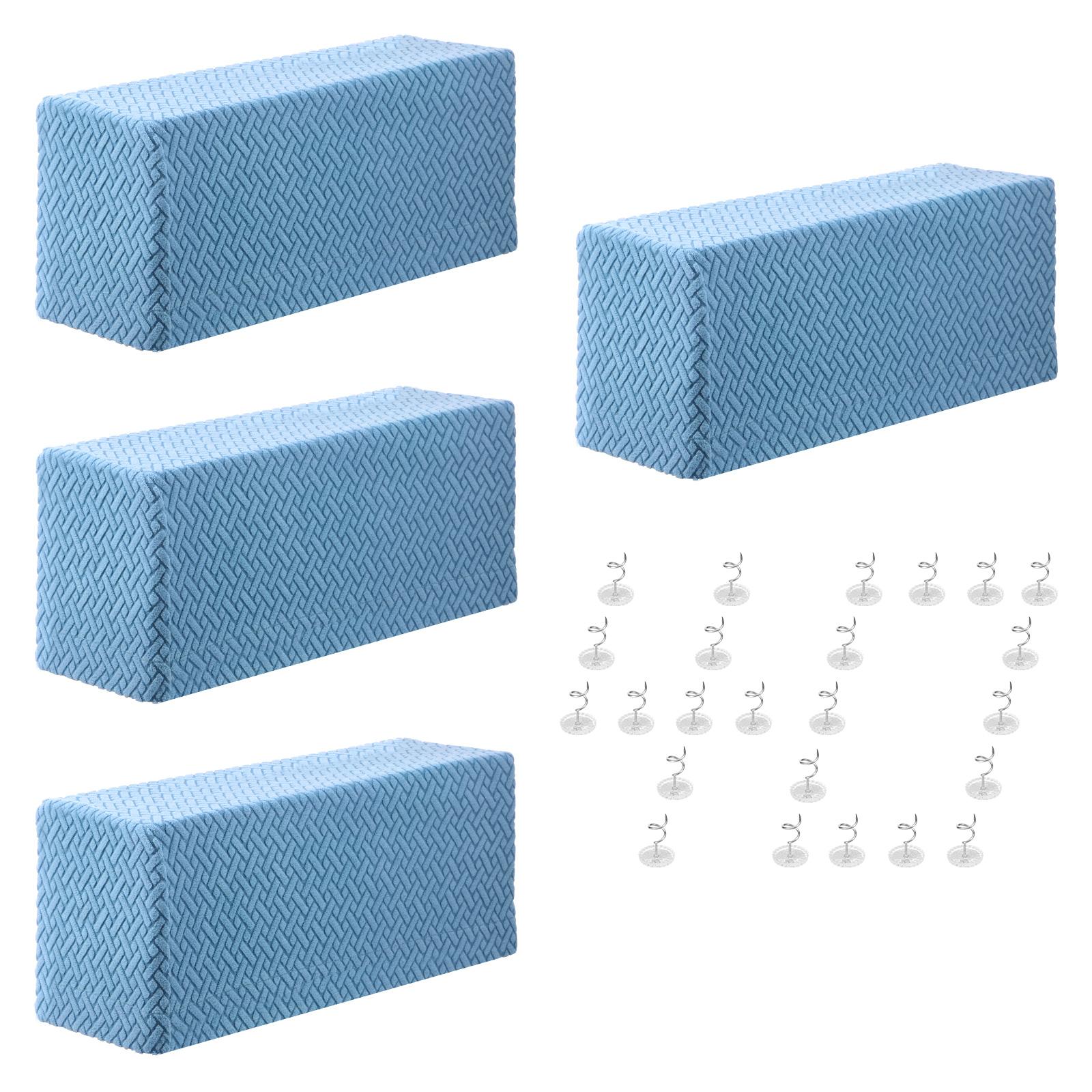 

4Pcs Sofa Armrest Cover Elastic Thickened Knitted Jacquard Fabric Wear Resistant Anti Pilling Protector for Sofa Dining Chair