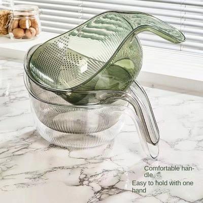 Cesta de Drenaje Multifuncional de Plástico Creativo Plato para Frutas Bol Escurridor de Cocina Cesta para Lavar Ensalada Arroz Fregadero Doméstico