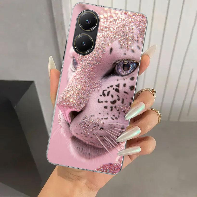 Pink Leopard Print Phone Case for Xiaomi Poco X5 X6 X7 Pro F7 Ultra M7 Redmi 15 15C 13 13C 12 12C 10 10A 10C 9 9A 9C 9T Shell Po