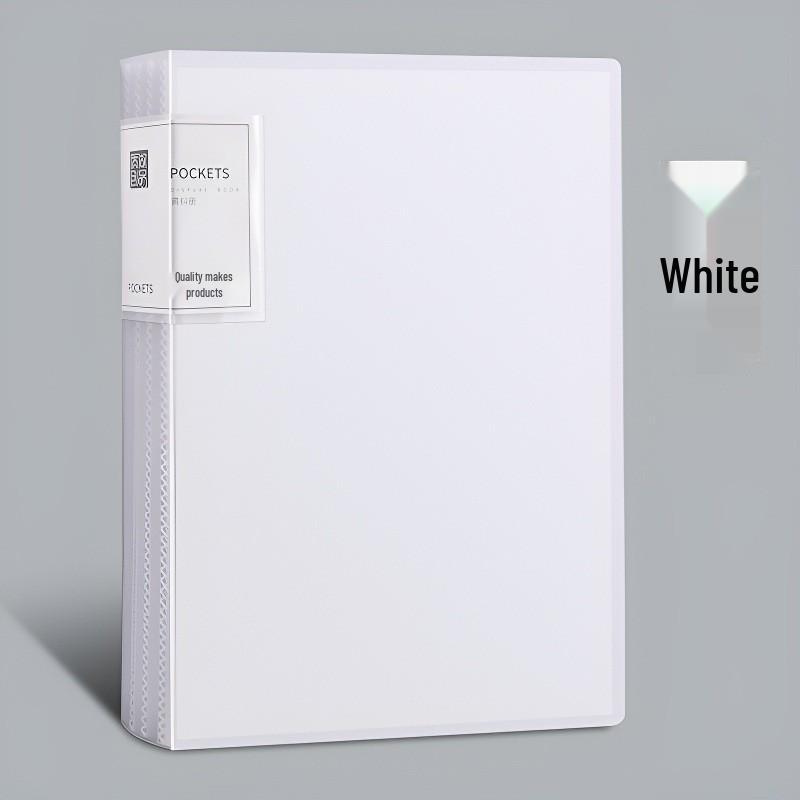 Morandi A4 Transparent Multi-Layer File Folder with Insert Pages and Buckle Closure
