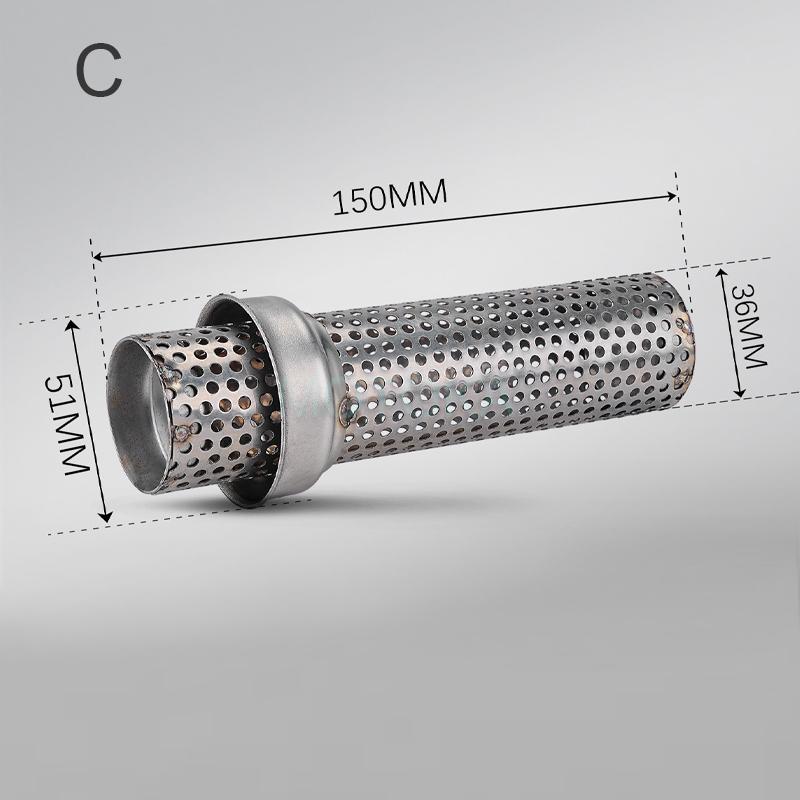 MOKALA SPEED Modified 51mm 60mm Muffler Honeycomb Catalyst Sound Eliminator Motorcycle Exhaust DB Killer