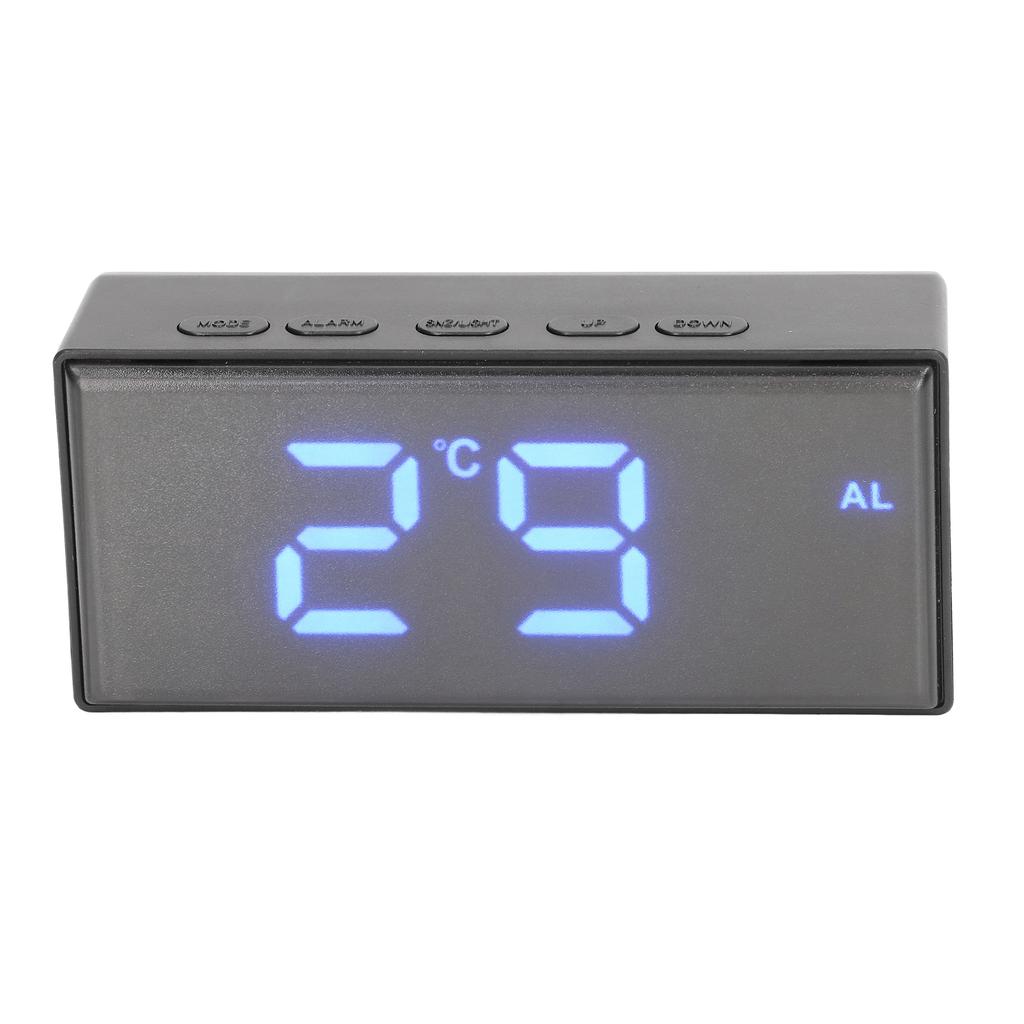 Digital Clock Energy Saving Backlight LED Mirror Digital Display Electronic Alarm Clock for Dormitory Home Bedroom Blue