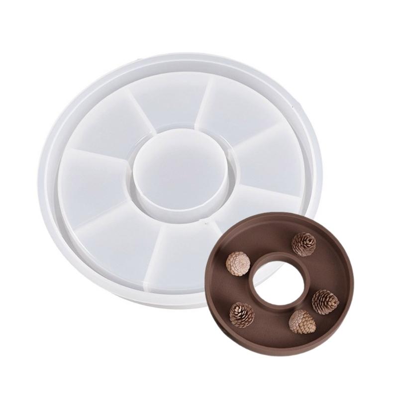 Molde de silicona creativo, moldes de bandeja de silicona, moldes de silicona huecos y redondos, moldes de placa redonda para hacer a mano
