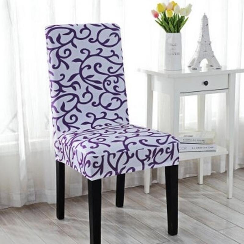 Spandex Pure Color Elastic Chair Cover Stretchable Dining Hall Chair Seat Case Dust Cover for Hotel Restaurant Home Dinner Chair