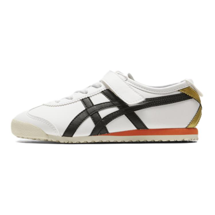 Onitsuka Tiger Mexico 66 Comfortable Lightweight Slip Resistant Durable Low Top Casual Shoes Kids sneaker White Black 1184A193-100