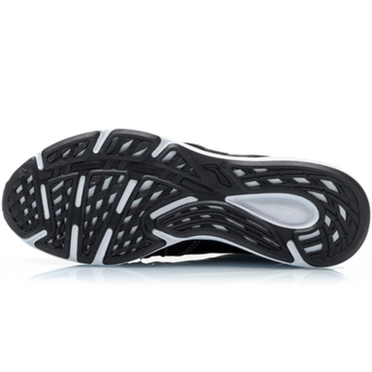 Li Ning Cushioning Slip Resistant Abrasion Resistant Low top Running Shoes Men's Black White ARHP233-1