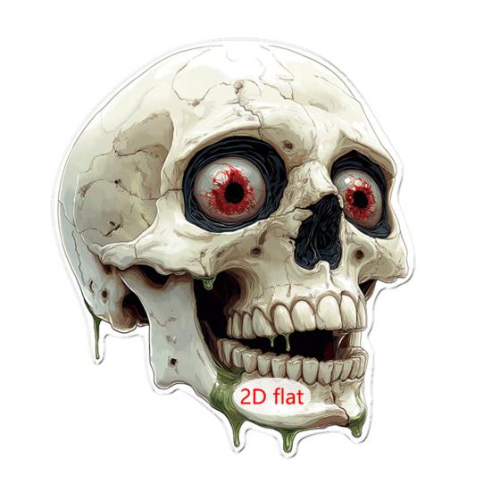 Car Pendant Halloween Series 2D Doll Charm Ghosts Pumpkins Skeletons Festive Car Ornament Auto Rearview Mirror Decoration