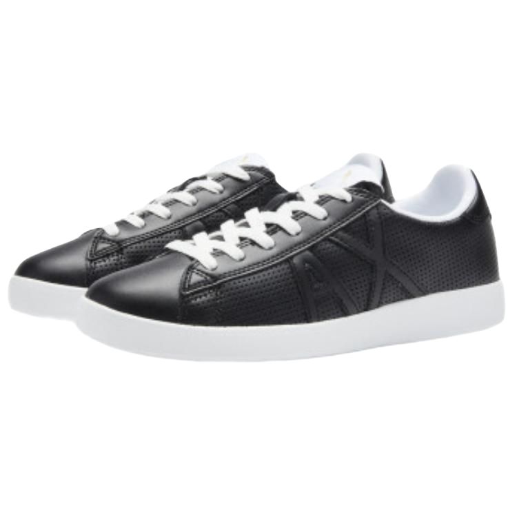Emporio Armani Round Toe Lace-Up Sneakers Men sneakers Black XUX016XCC60SA083