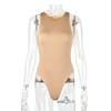 GMXIA Summer Spring Women's Tight-fitting Sleeveless O-Neck Top Double Vest Bodysuit