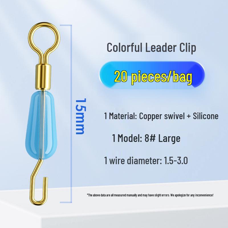 Silicone Quick-Change Leader Clip with O-Ring & Strong Pull Pin for Fishing