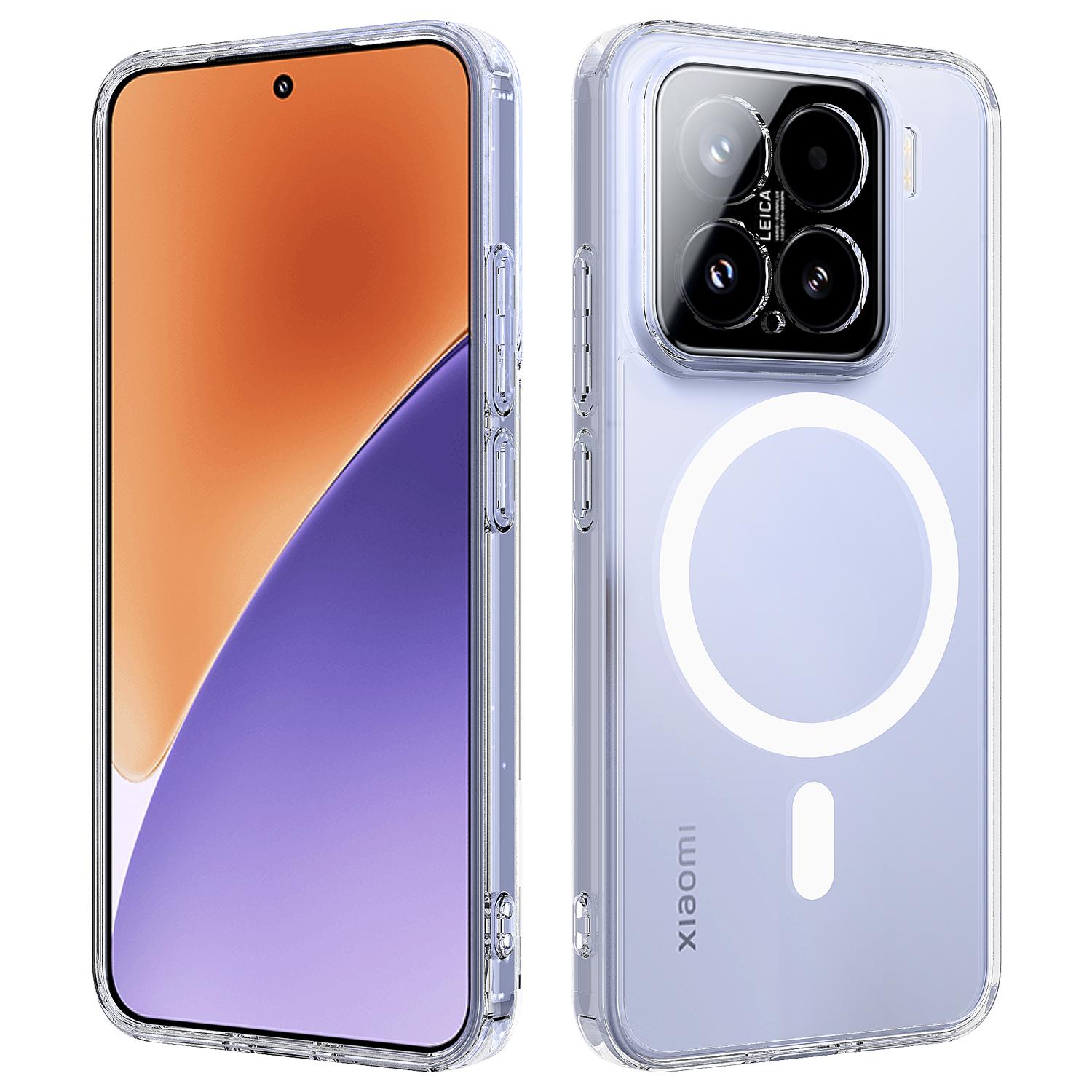 

For Xiaomi 15 Clear Phone Case Compatible with MagSafe TPU+Acrylic Back Cover Clear