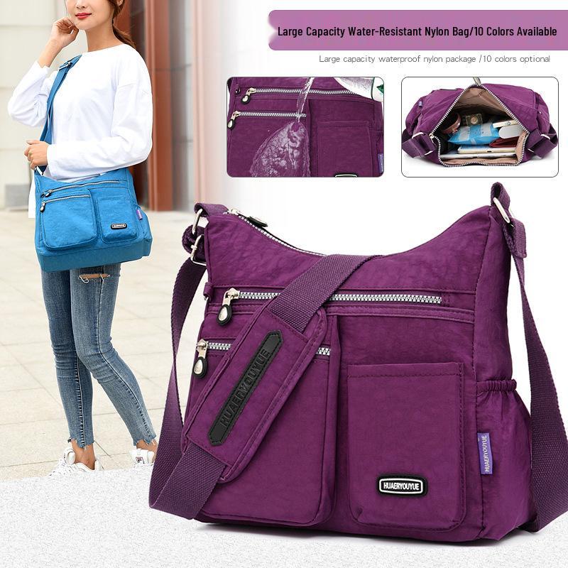 Stylish Water-Repellent Nylon Canvas Crossbody Bag for Women
