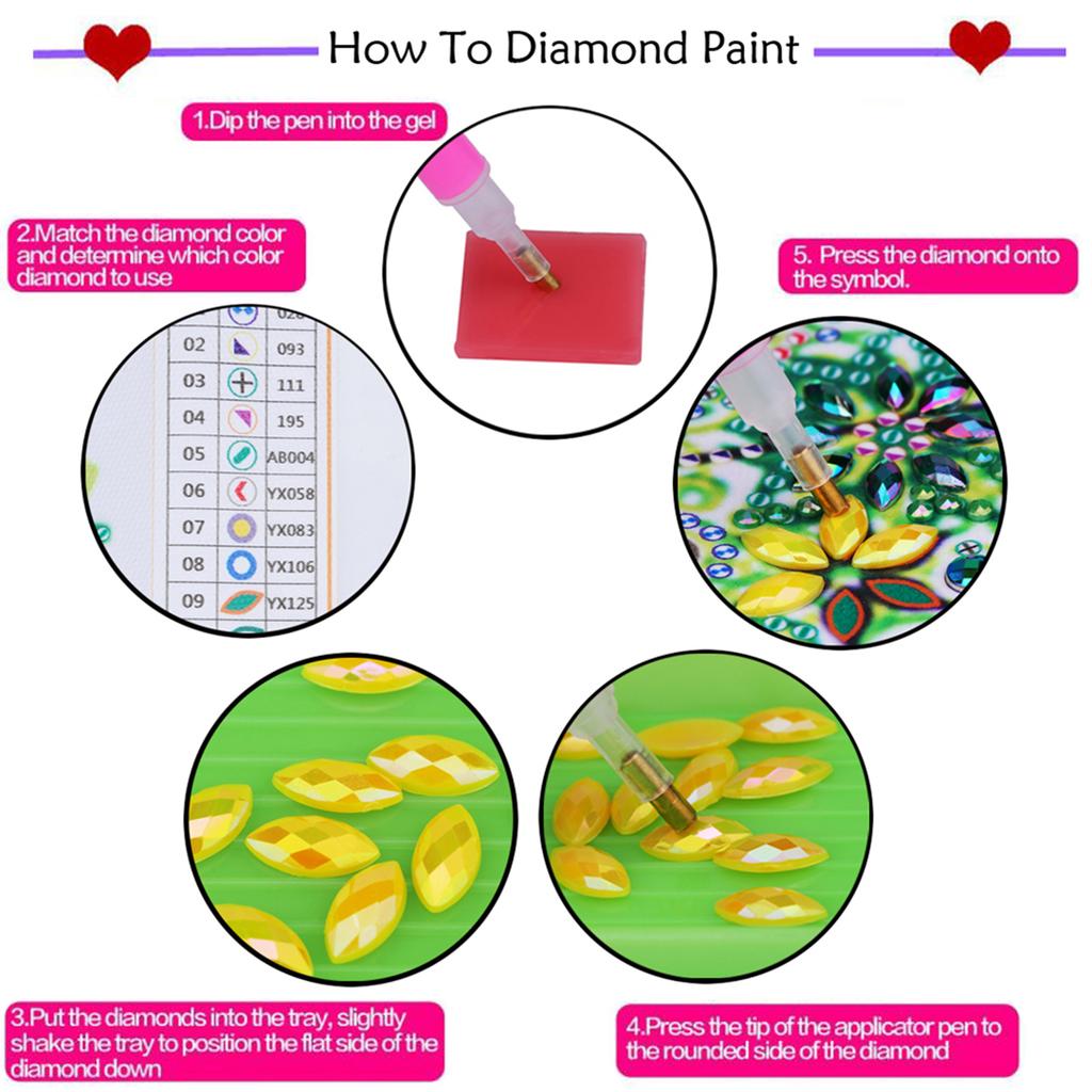 5D DIY Diamond Art Colored Pattern Wood Case Partial Drill Rhinestones Decorative Storage Box Wooden Crystal Storage Handbag Kit
