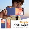 Protective Case with Built-in Tempered Glass Screen Protector Slim Design Sandblasted Finish for Samsung Galaxy Z Flip 7-Blue
