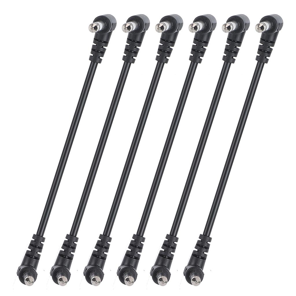 6PCS Guitar Effect Pedal Cables 6.35mm Elbow Right Angle Connector Head 6in Length