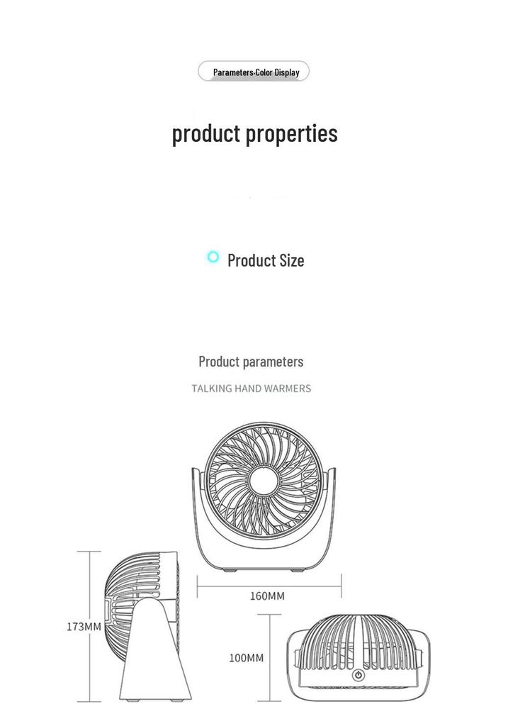 Portable Silent USB Mini Desktop Fan for Office and Dorms