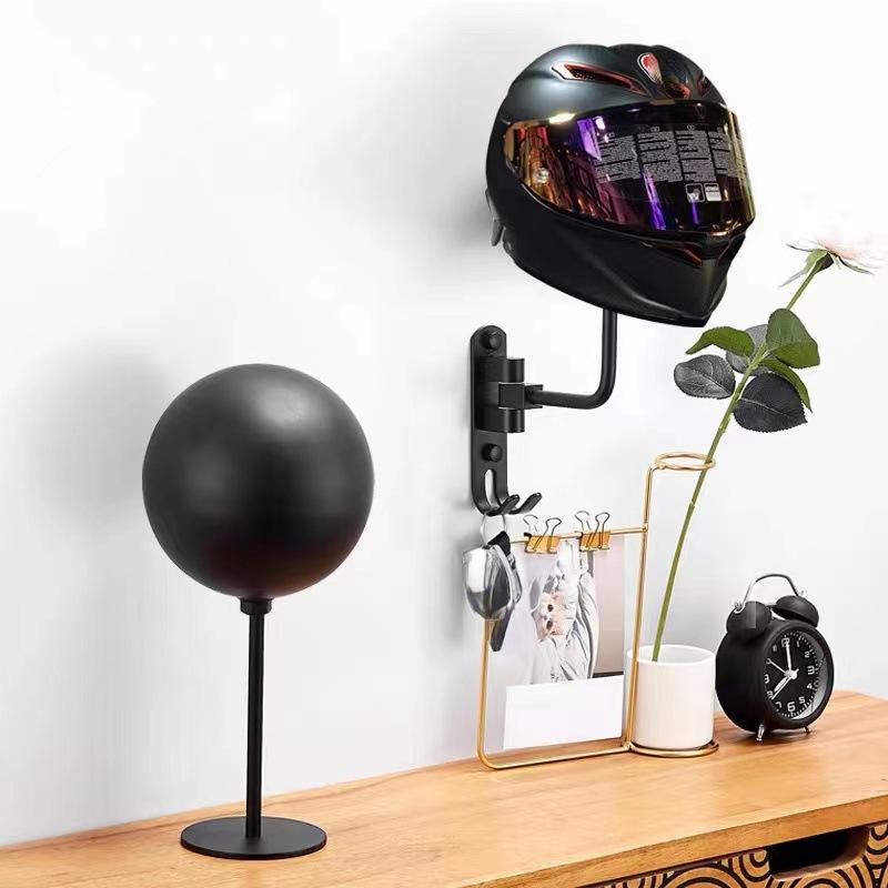 Soporte para casco de motocicleta, soporte de pared de acero teñido, colgador para casco con doble gancho, soporte para casco de bicicleta