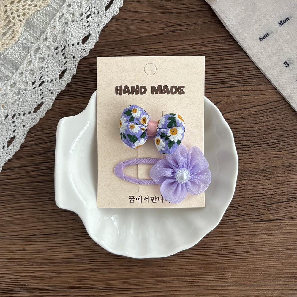 Korean Floral Children's Bow Hair Clips: Versatile Baby Hair Accessories